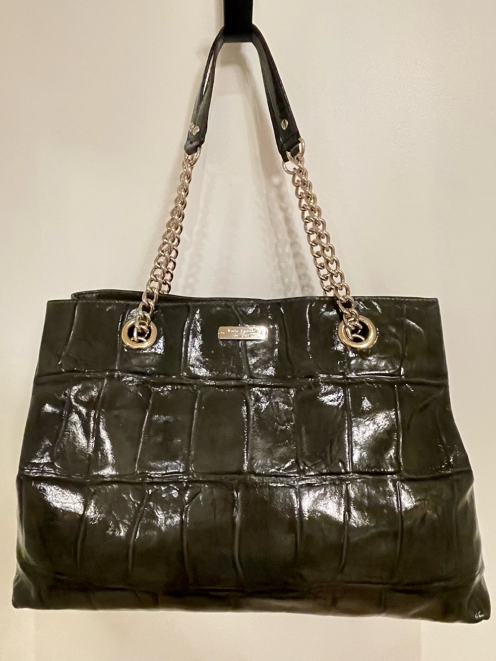 Kate Spade New York Maryanne Knightsbridge Graphite Patent Leather Tote